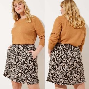 LOFT leopard print skirt